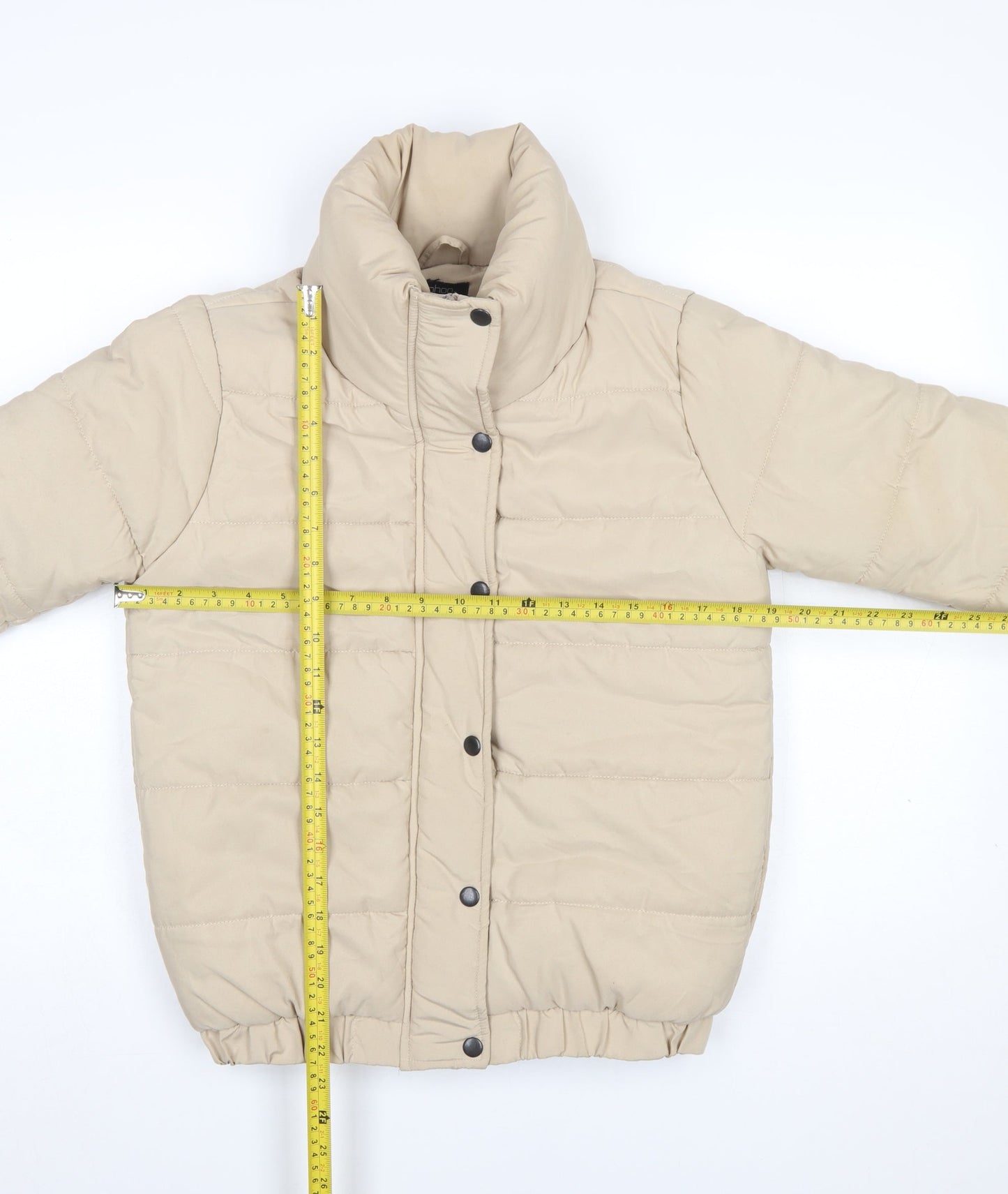Womens UK Size 8 Boohoo Beige Puffer Jacket