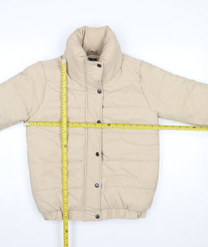 Womens UK Size 8 Boohoo Beige Puffer Jacket