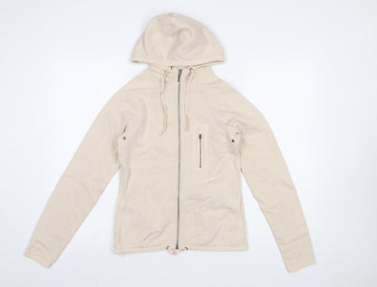 Womens UK Size 8 Oasis Beige Full Zip Hoodie