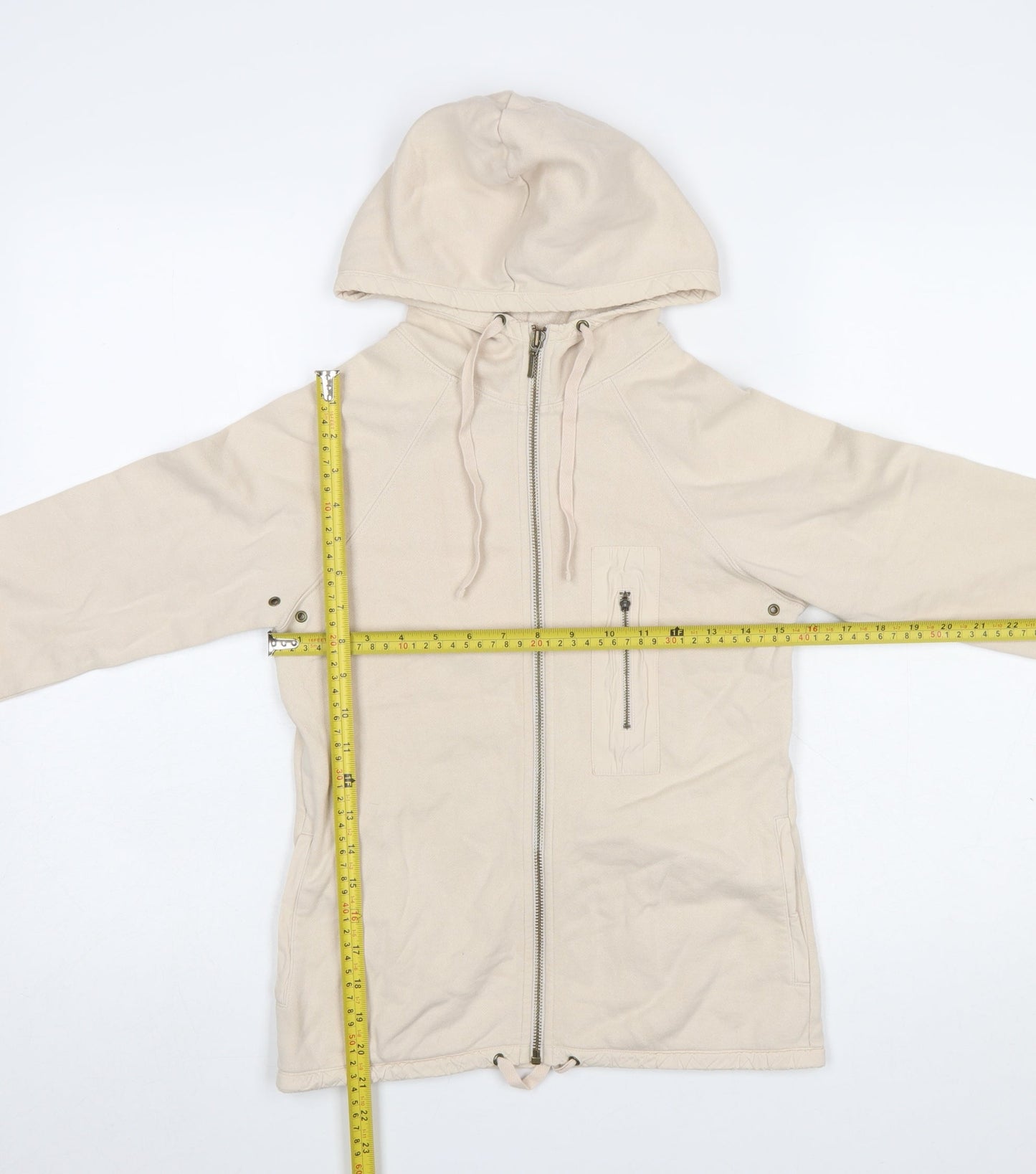 Womens UK Size 8 Oasis Beige Full Zip Hoodie