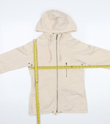 Womens UK Size 8 Oasis Beige Full Zip Hoodie