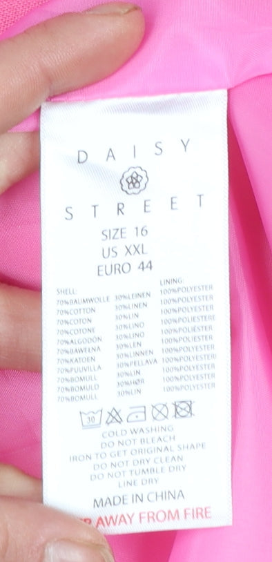 Womens UK Size 16 Daisy Street Regular Pink Blazer