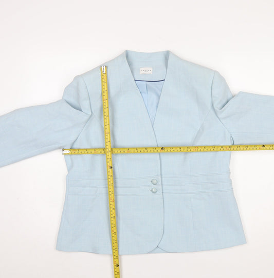 Eastex Women Blue Classic Linen Blend Suit Jacket UK 16