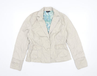 Womens UK Size 14 Jasper Conran Jeans Regular Beige Suit Jacket