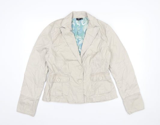 Womens UK Size 14 Jasper Conran Jeans Regular Beige Suit Jacket