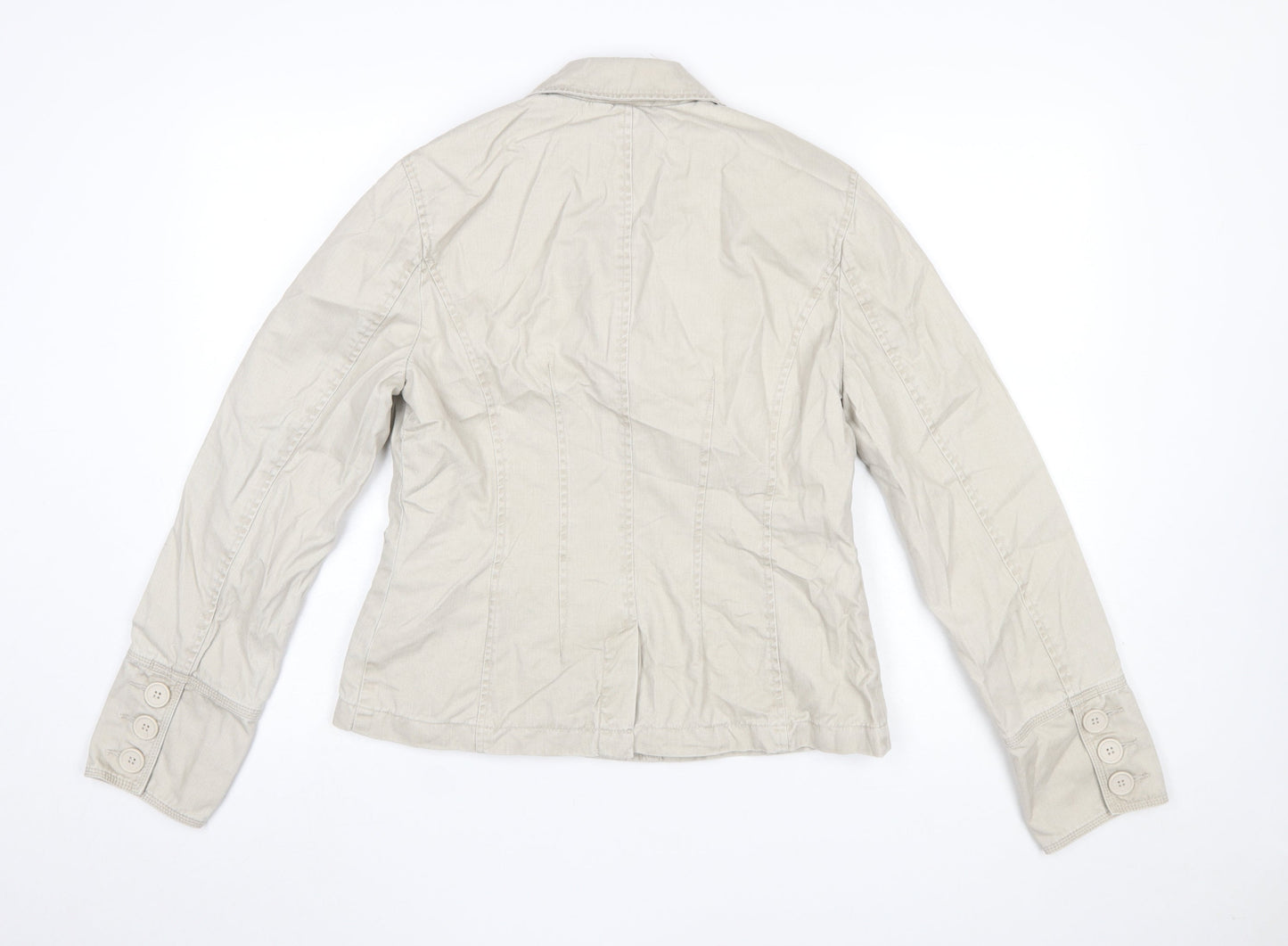 Womens UK Size 14 Jasper Conran Jeans Regular Beige Suit Jacket