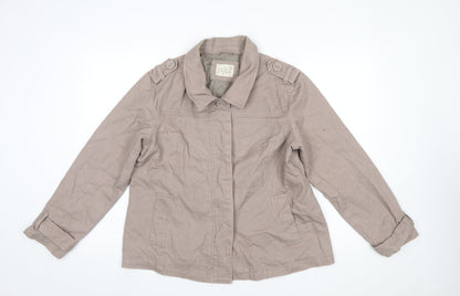 Womens UK Size 14 Bm Casuals Beige Basic Jacket