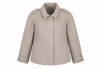 Bonmarché Women’s Beige Cotton Mid-Length Jacket Size 14