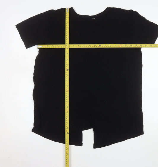 ASOS Womens Black Short Sleeve Basic Jersey T-Shirt Size 12
