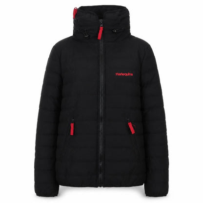 Womens UK Size M Harlequins Black Puffer Jacket