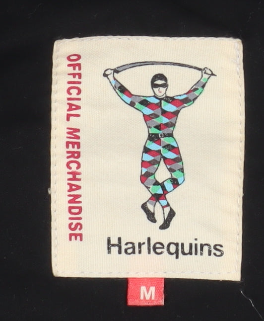 Womens UK Size M Harlequins Black Puffer Jacket