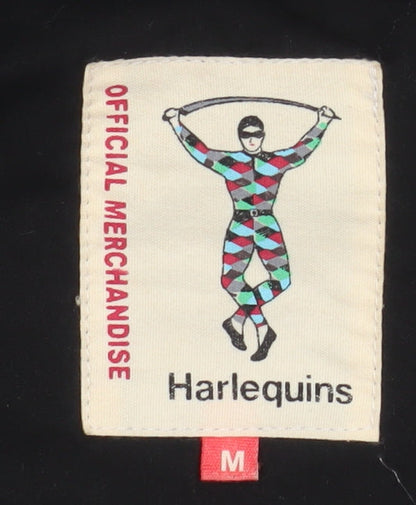 Womens UK Size M Harlequins Black Puffer Jacket