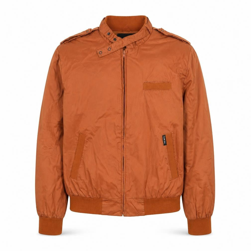 Mens UK Size L Trader Bay Brown Bomber Jacket
