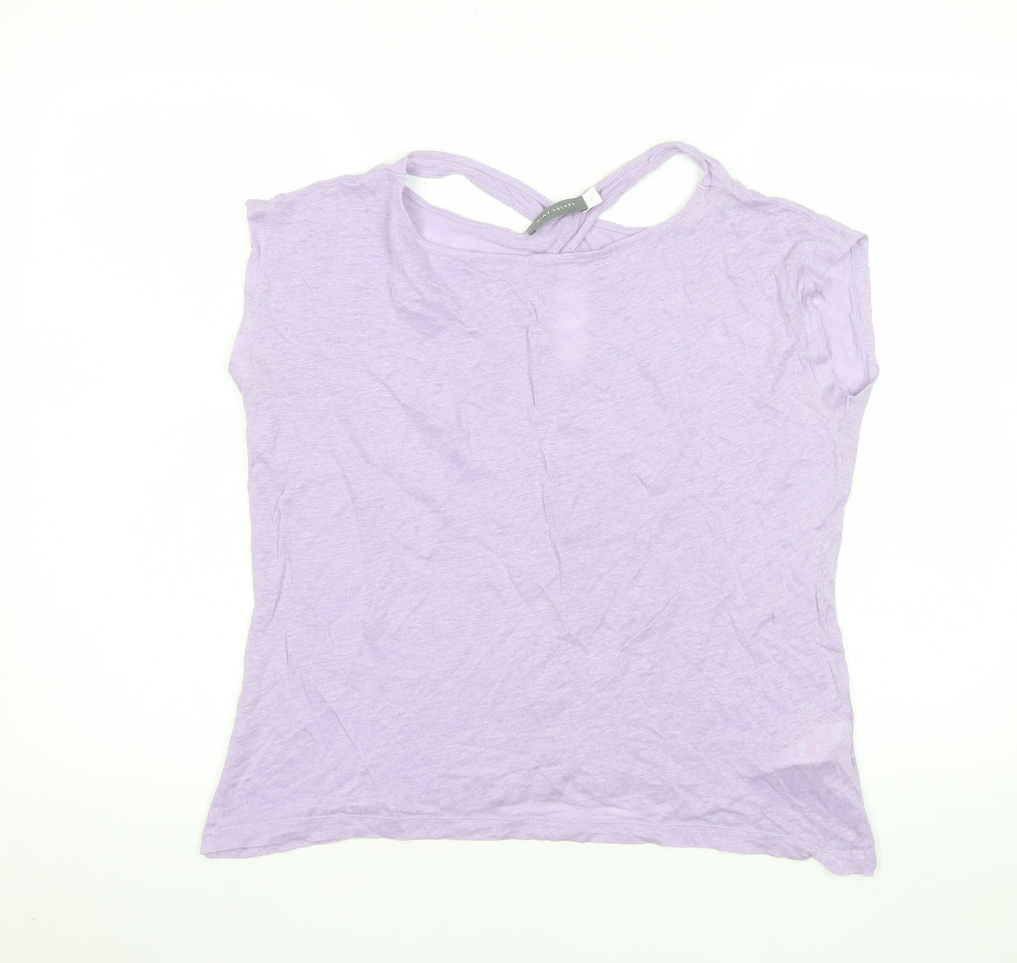 Womens UK Size S Mint Velvet Purple Basic T-Shirt