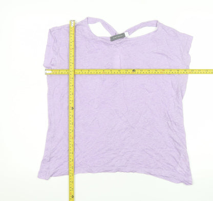 Womens UK Size S Mint Velvet Purple Basic T-Shirt