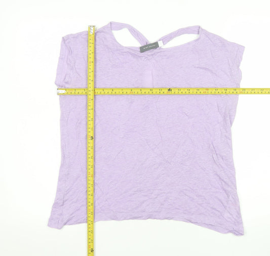 Womens UK Size S Mint Velvet Purple Basic T-Shirt