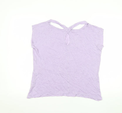 Womens UK Size S Mint Velvet Purple Basic T-Shirt
