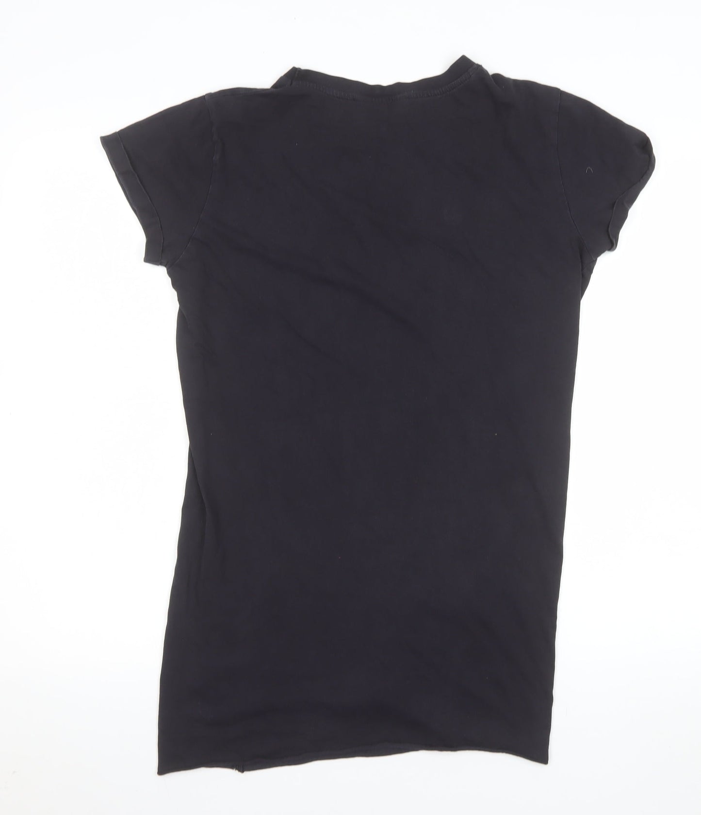 Womens UK Size 8 Miss Selfridge Black Basic T-Shirt