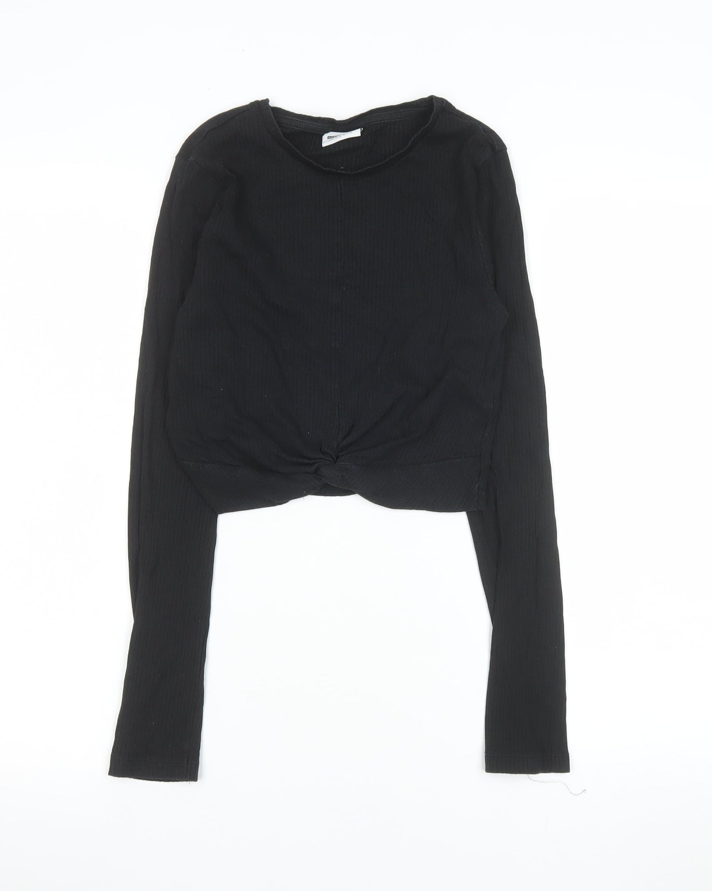 Womens UK Size S Noisy may Black Cropped T-Shirt