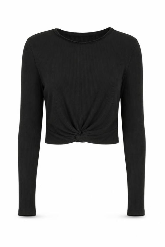 Womens UK Size S Noisy may Black Cropped T-Shirt