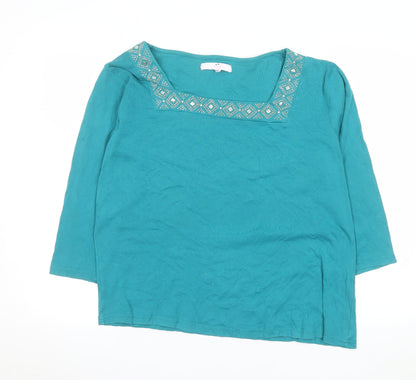 Womens UK Size 18 Julipa Blue Basic Blouse