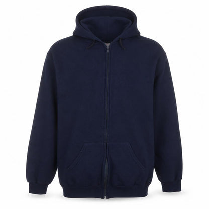 Airak Men Blue XL Hooded Full Zip Graphic Fleece Jacket