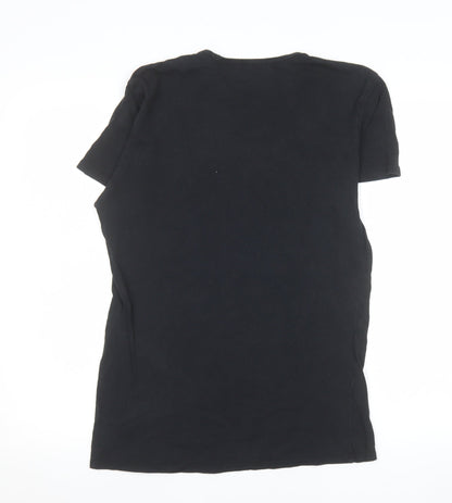 Puma Men's Black Small Crew Neck Cotton T-Shirt