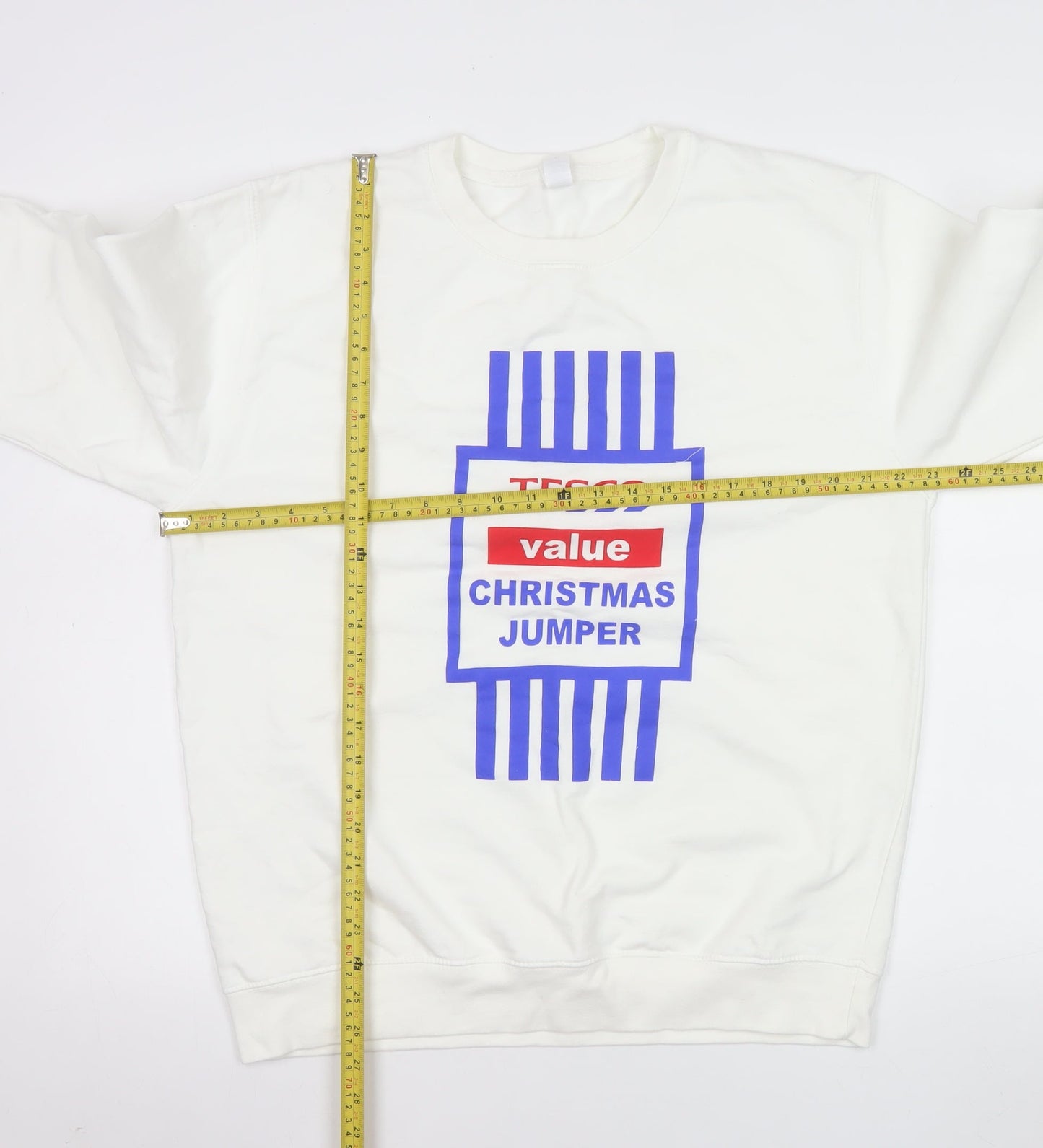 Mens UK Size L Just Hoods White Pullover Sweatshirt