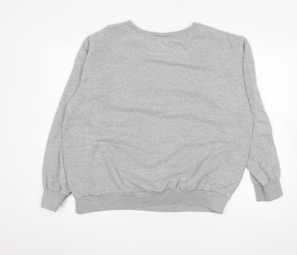 Womens UK Size 14 Disney Grey Pullover Sweatshirt
