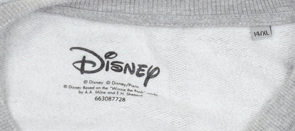 Womens UK Size 14 Disney Grey Pullover Sweatshirt