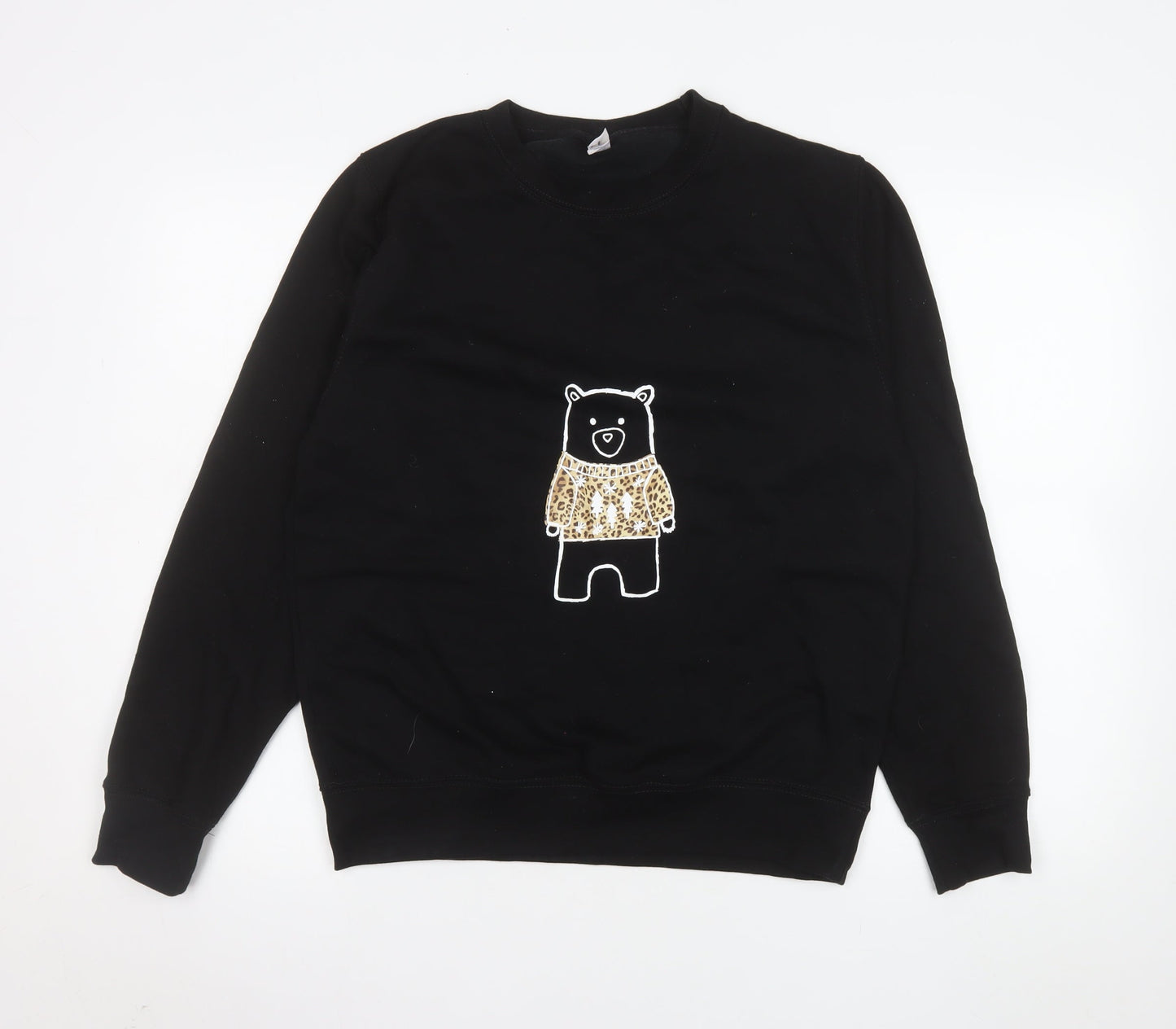 Womens UK Size S Just Hoods Black Pullover Sweatshirt