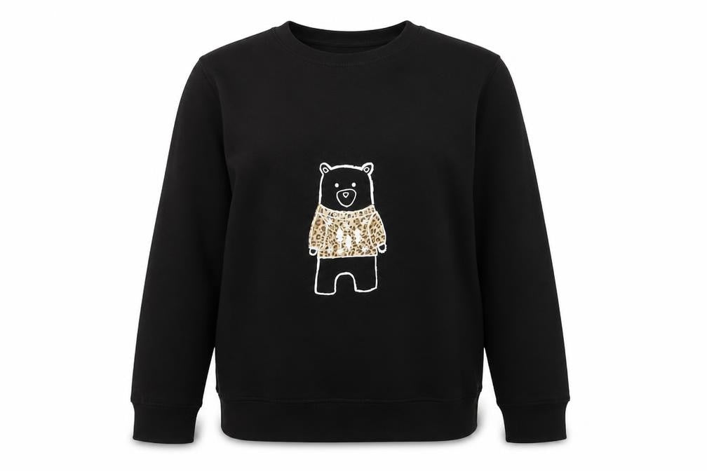 Womens UK Size S Just Hoods Black Pullover Sweatshirt