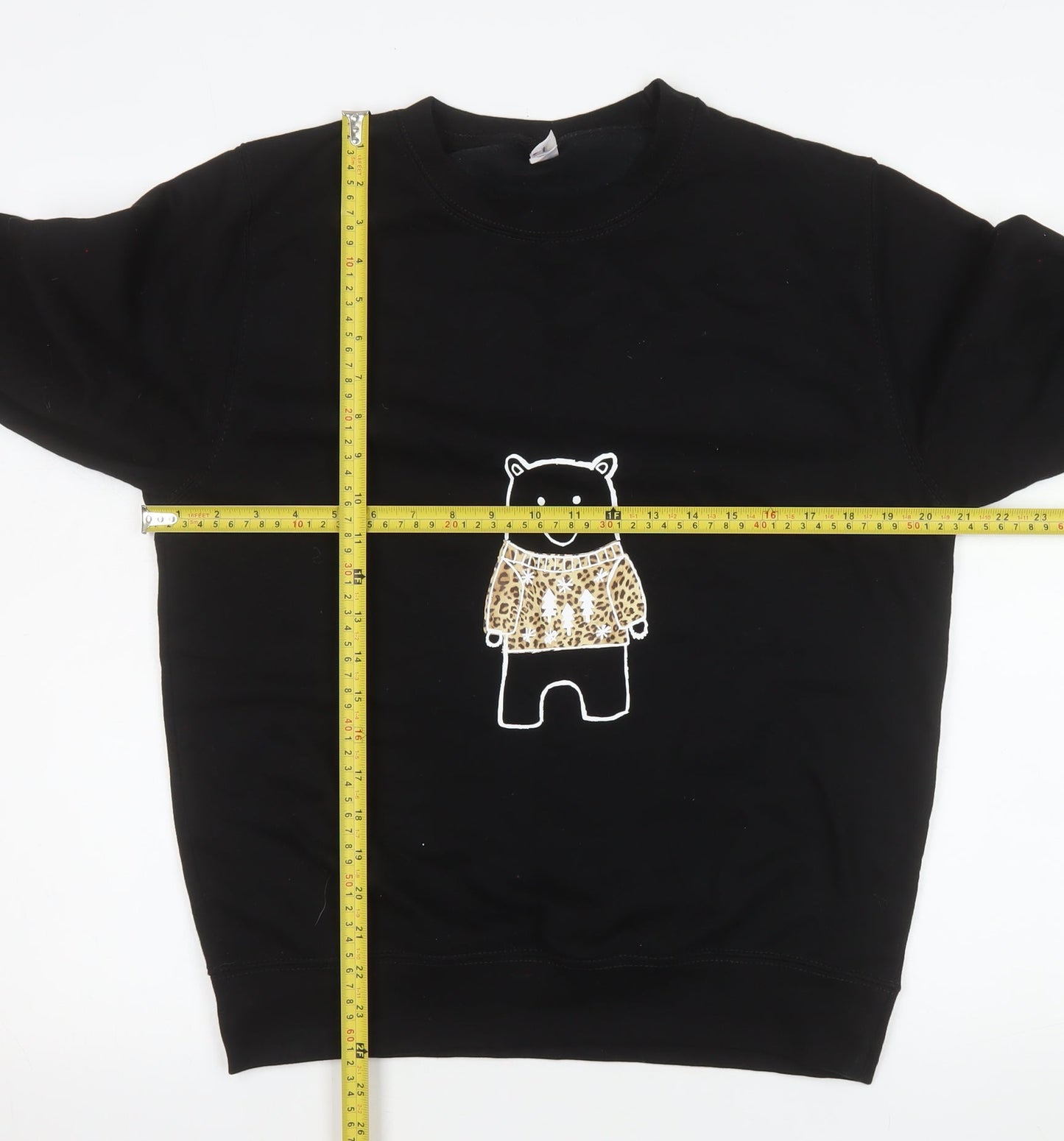 Womens UK Size S Just Hoods Black Pullover Sweatshirt