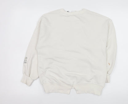 Teens UK Size 10 Zara White Pullover Sweatshirt