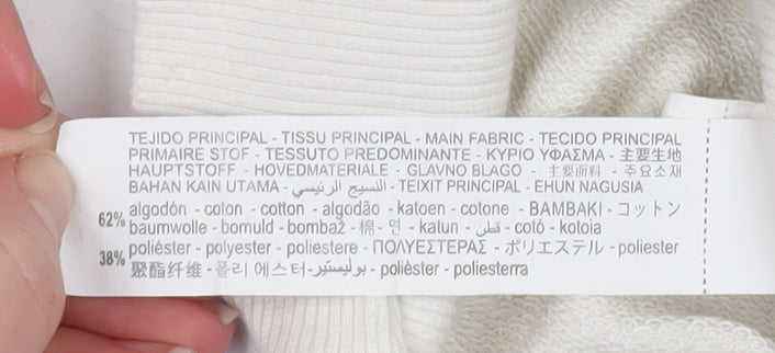 Teens UK Size 10 Zara White Pullover Sweatshirt