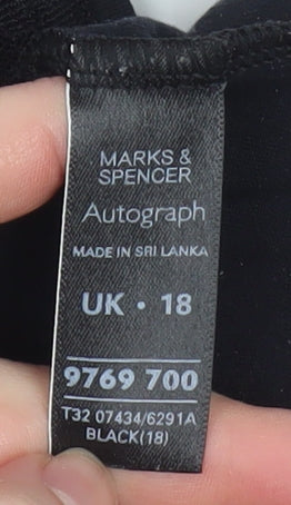 Womens UK Size 18 Marks and Spencer Black Camisole Tank