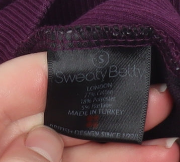 Womens UK Size S Sweaty Betty Purple Pullover Sweatshirt
