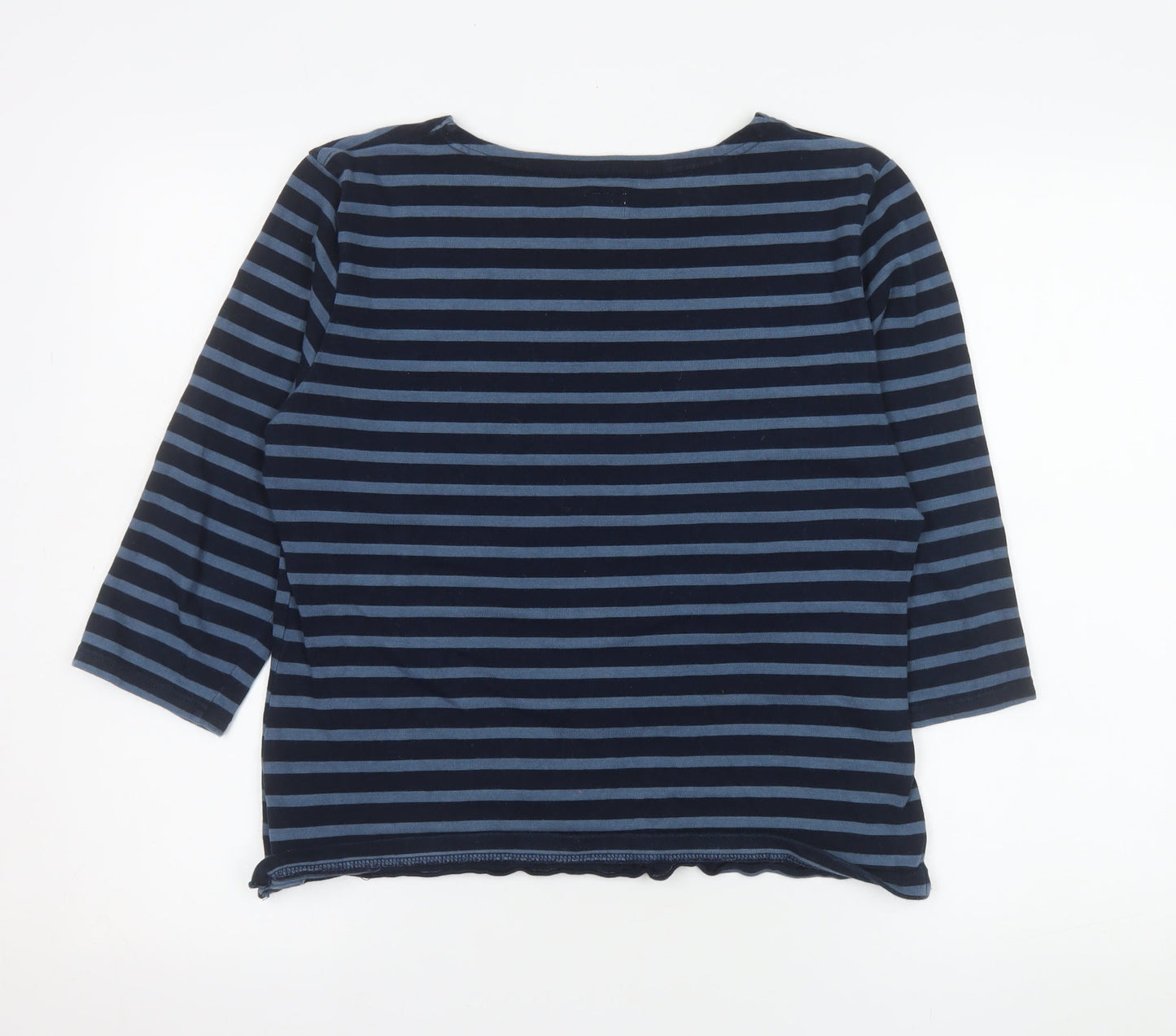 Womens UK Size 14 Mousqueton Blue Basic T-Shirt