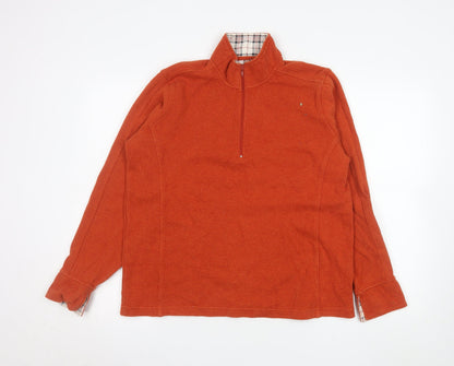 Mens UK Size L Orvis Orange Pullover Sweatshirt