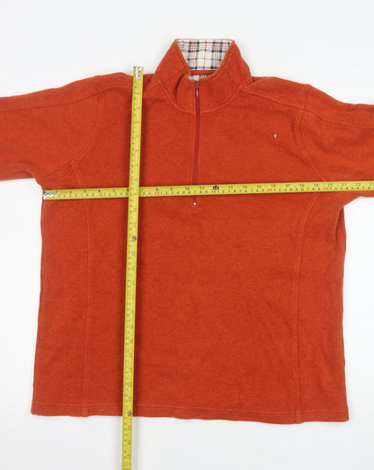 Mens UK Size L Orvis Orange Pullover Sweatshirt
