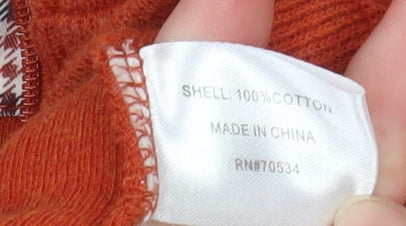 Mens UK Size L Orvis Orange Pullover Sweatshirt