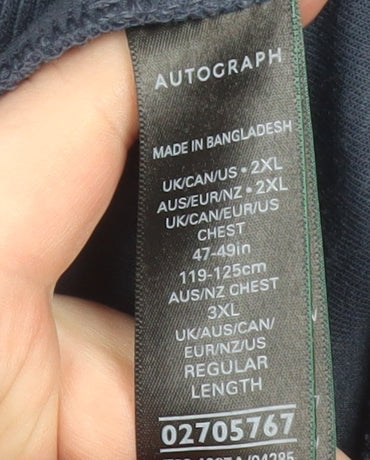 Mens UK Size 2XL Marks and Spencer Blue Pullover Sweatshirt