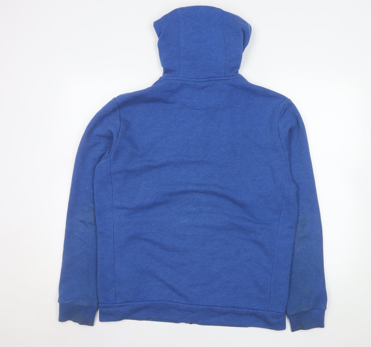 Lyle & Scott Men Blue Full Zip Hooded Basic Jacket Size L