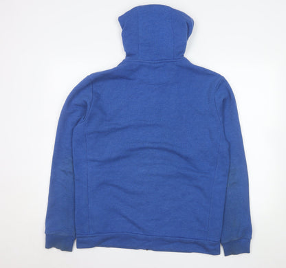 Lyle & Scott Men Blue Full Zip Hooded Basic Jacket Size L