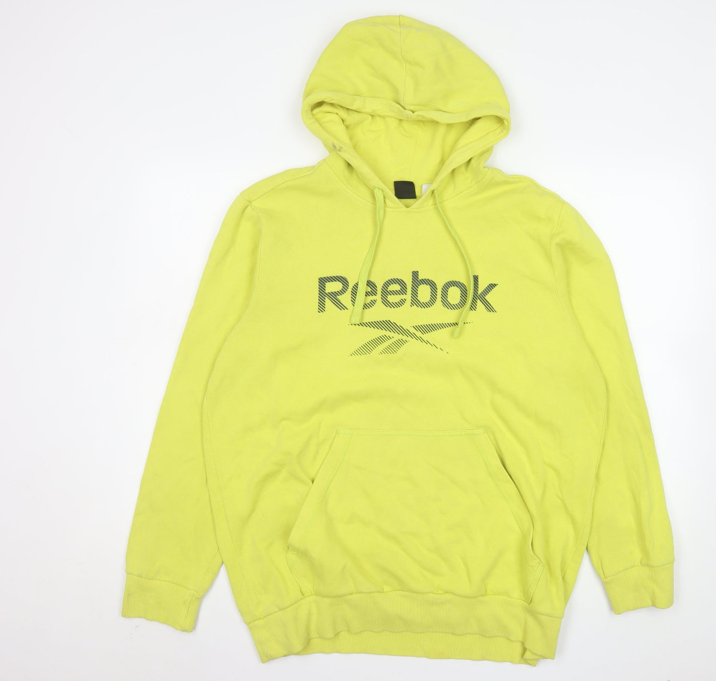 Mens UK Size L Reebok Yellow Pullover Hoodie