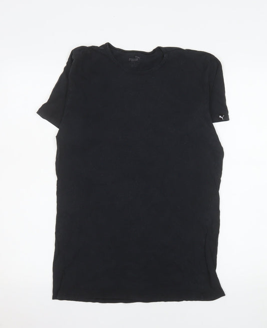 Puma Men's Black Small Short Sleeve Crew Neck Cotton T-Shirt
