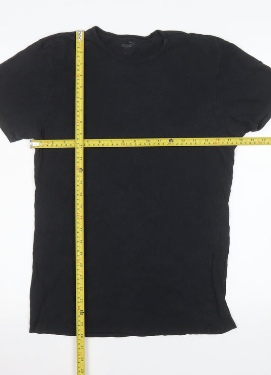 Puma Men's Black Small Short Sleeve Crew Neck Cotton T-Shirt