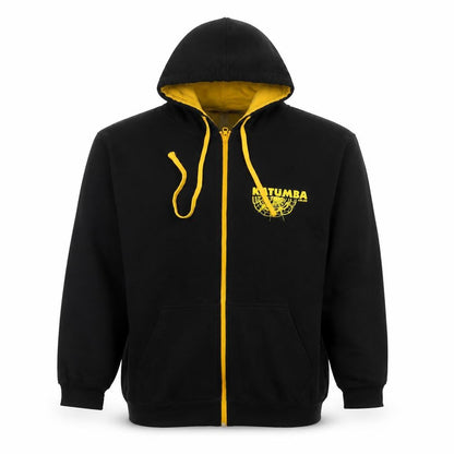 Just Hoods Men’s Black XL Hooded Zip Jacket Katumba Logo