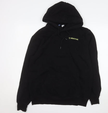 Mens UK Size M H&M Black Pullover Hoodie