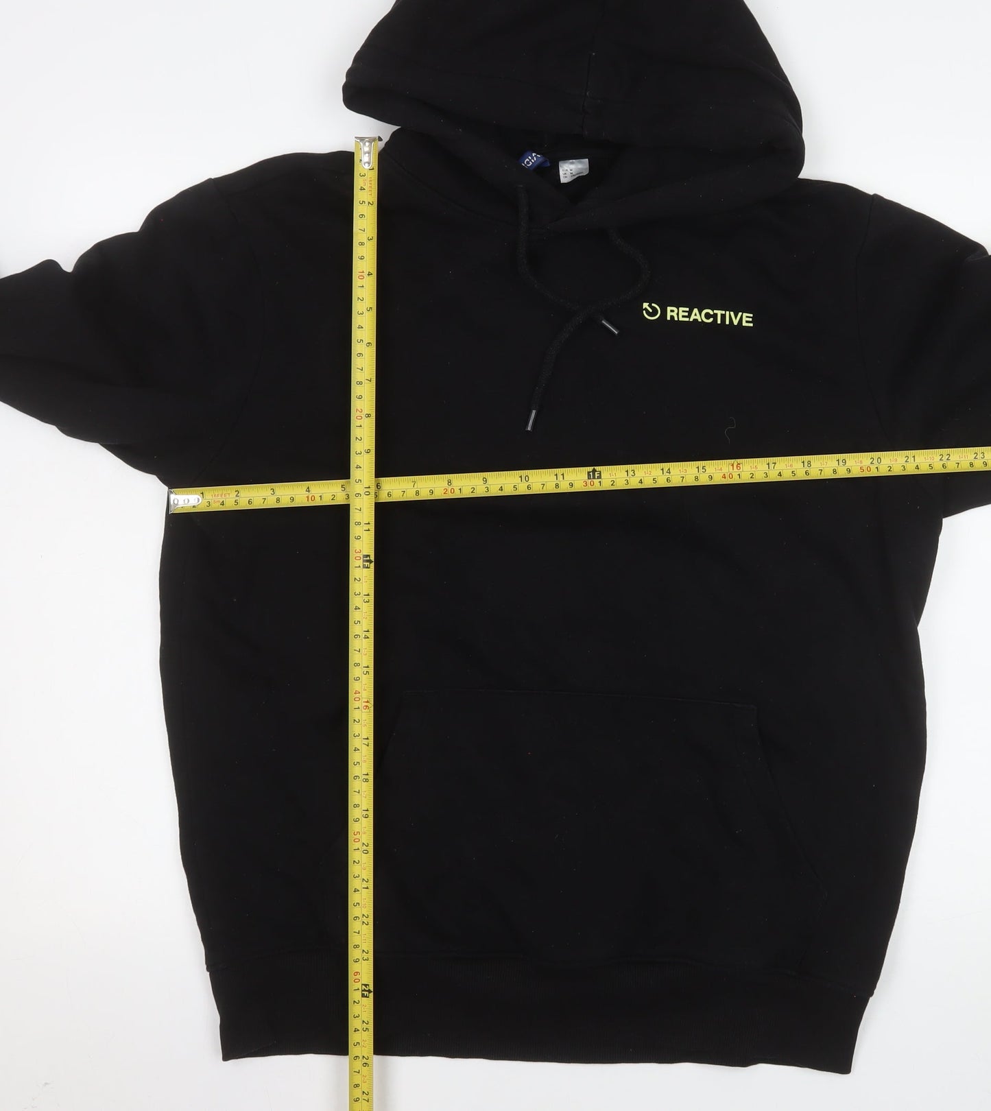 Mens UK Size M H&M Black Pullover Hoodie